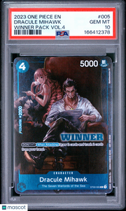 2023 One Piece Promos Dracule Mihawk Winner Pack Vol.4 PSA 10 #005