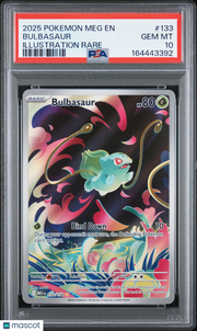 2025 Pokemon Meg EN-Mega Evolution Bulbasaur Illustration Rare PSA 10 #133