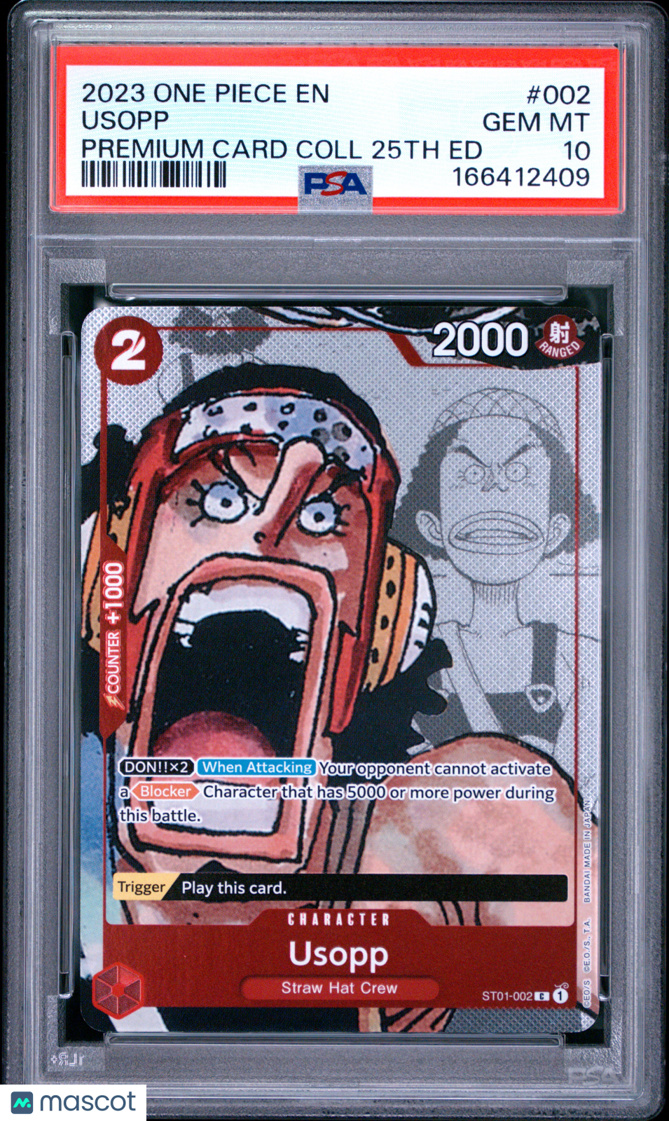 2023 One Piece Premium Card Collection 25th Edition Usopp PSA 10 #002