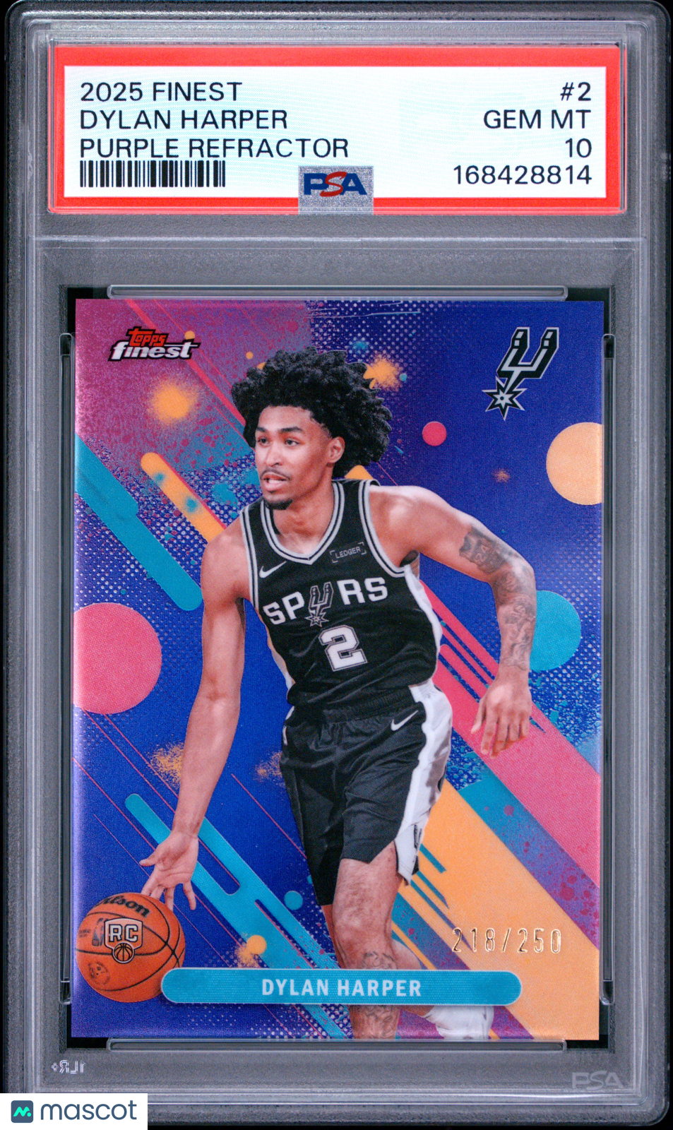 Dylan Harper 2025 Topps Finest #2 Purple Refractor /250 PSA 10
