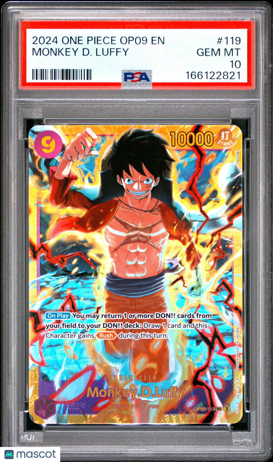 2024 One Piece Op09-Emperors In The New World Monkey D. Luffy PSA 10 #119