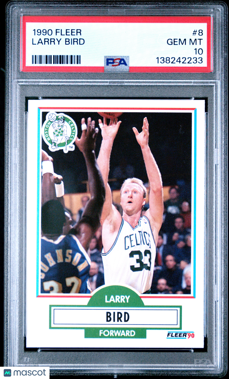 Larry Bird 1990 Fleer #8 PSA 10