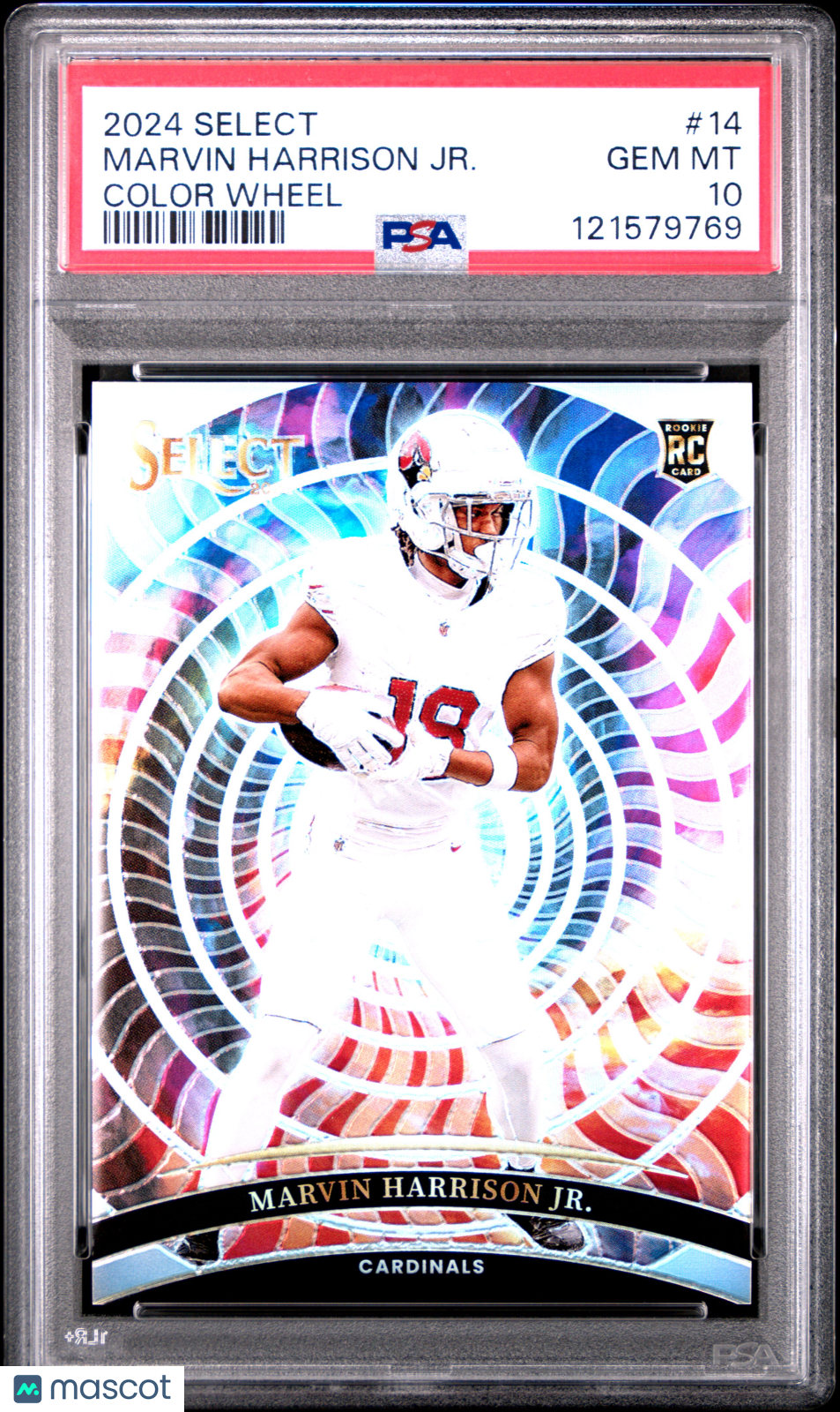 Marvin Harrison JR. 2024 Panini Select Color Wheel #14 PSA 10