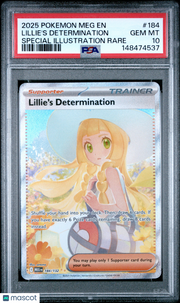 2025 Pokemon Meg EN-Mega Evolution Lillie's Determination Special Illustration Rare PSA 10 #184
