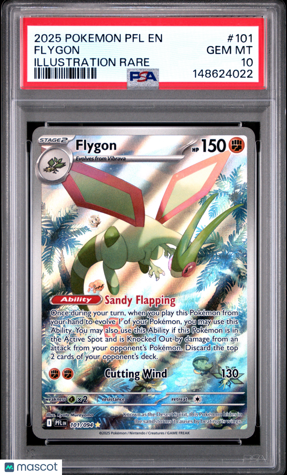 2025 Pokemon PFL EN-Phantasmal Flames Flygon Illustration Rare PSA 10 #101