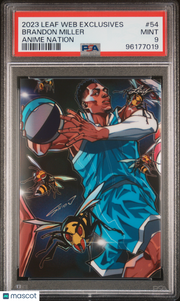 Brandon Miller 2023 Leaf Web Exclusives #54 Anime Nation PSA 9