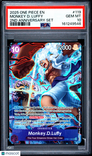 2025 One Piece English Version 2ND Anniversary Set Monkey D. Luffy PSA 10 #119