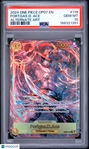 2024 One Piece Op07-500 Years In The Future Portgas D. Ace Alternate Art PSA 10 #119
