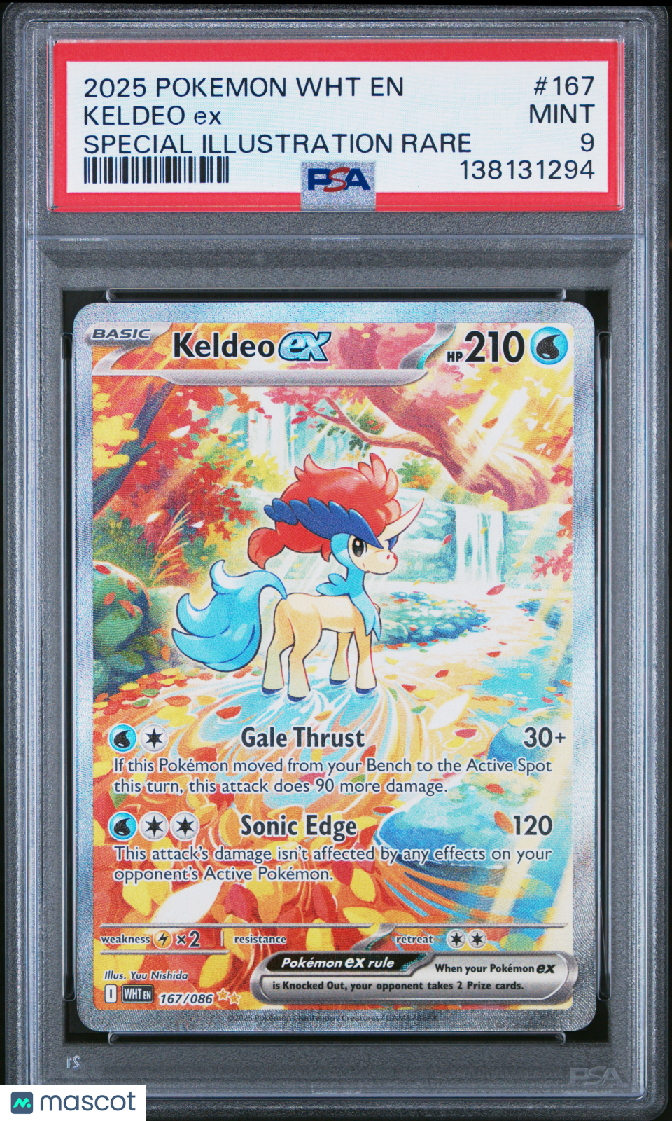 2025 Pokemon WHT EN-White Flare Keldeo EX Special Illustration Rare PSA 9 #167