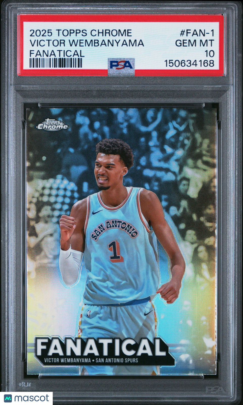 Victor Wembanyama 2025 Topps Chrome Fanatical #FAN-1 PSA 10
