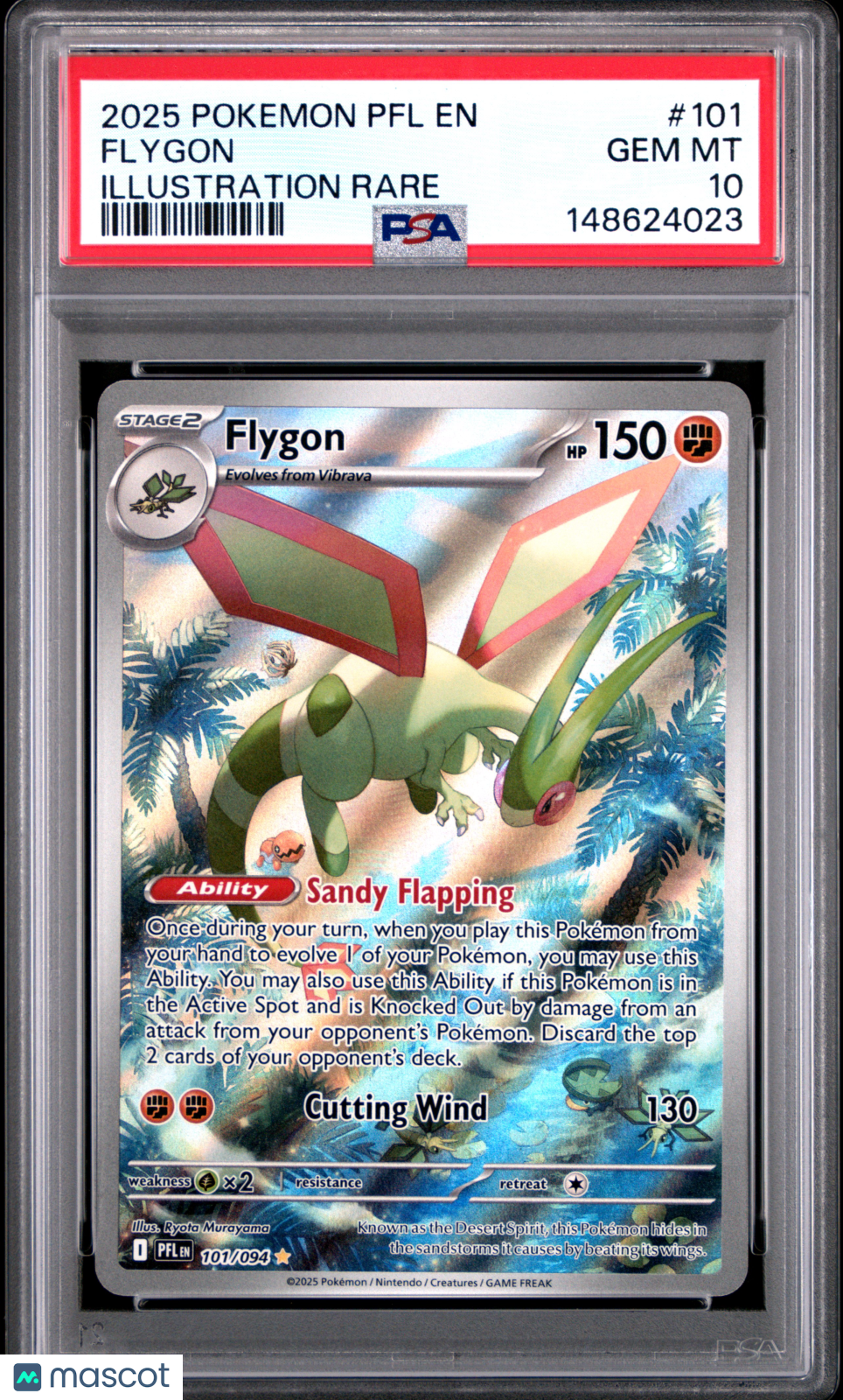 2025 Pokemon PFL EN-Phantasmal Flames Flygon Illustration Rare PSA 10 #101
