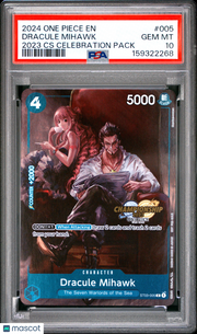 2024 One Piece Championship 2023 Celebration Pack Dracule Mihawk PSA 10 #005