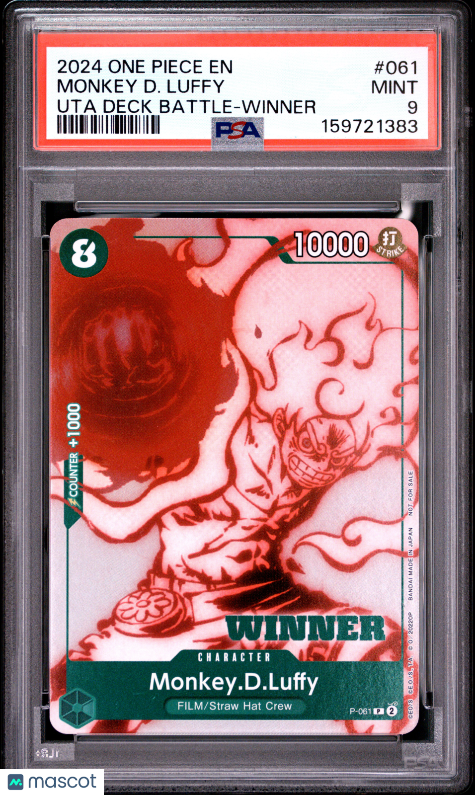 2024 One Piece Promos Monkey D. Luffy Uta Deck Battle-Winner PSA 9 #061