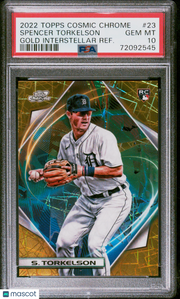 Spencer Torkelson 2022 Topps Cosmic Chrome #23 Gold Interstellar PSA 10