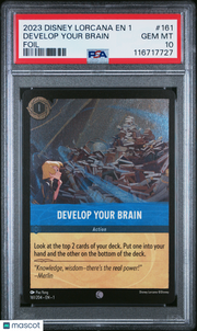 2023 Disney Lorcana EN 1-The First Chapter Develop Your Brain Foil PSA 10 #161