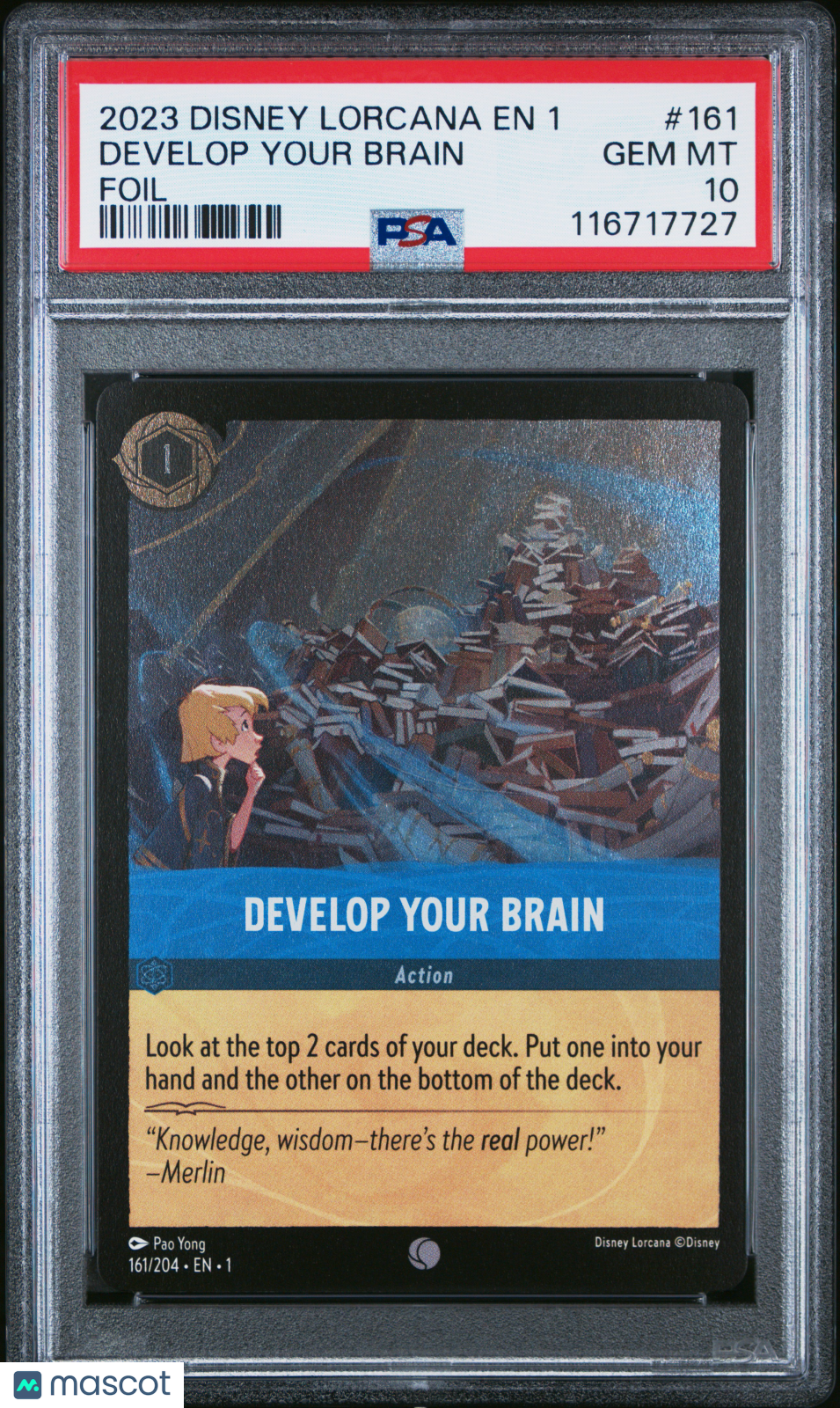 2023 Disney Lorcana EN 1-The First Chapter Develop Your Brain Foil PSA 10 #161