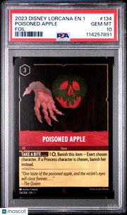 2023 Disney Lorcana EN 1-The First Chapter Poisoned Apple Foil PSA 10 #134