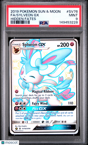 2019 Pokemon Sun & Moon Hidden Fates Sylveon GX Fa Hidden Fates PSA 9 #SV76