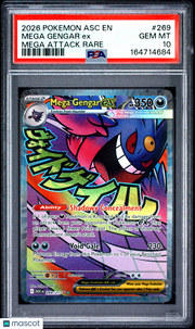 2026 Pokemon Asc EN-Ascended Heroes Mega Gengar EX Mega Attack Rare PSA 10 #269