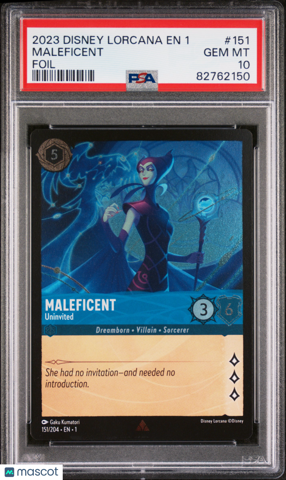 2023 Disney Lorcana EN 1-The First Chapter Maleficent Foil PSA 10 #151
