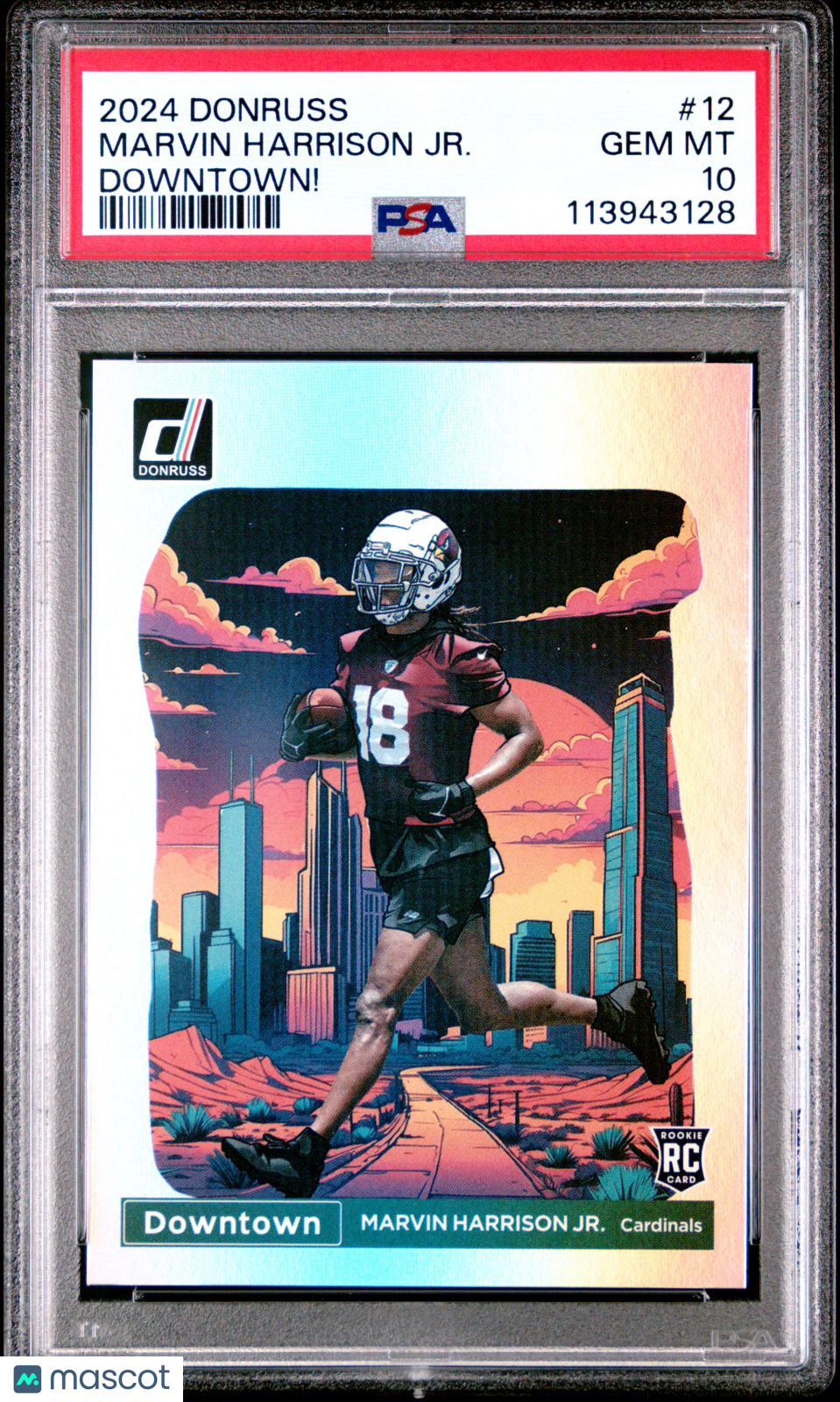 Marvin Harrison JR. 2024 Panini Donruss Downtown! #12 PSA 10
