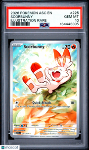 2026 Pokemon Asc EN-Ascended Heroes Scorbunny Illustration Rare PSA 10 #225