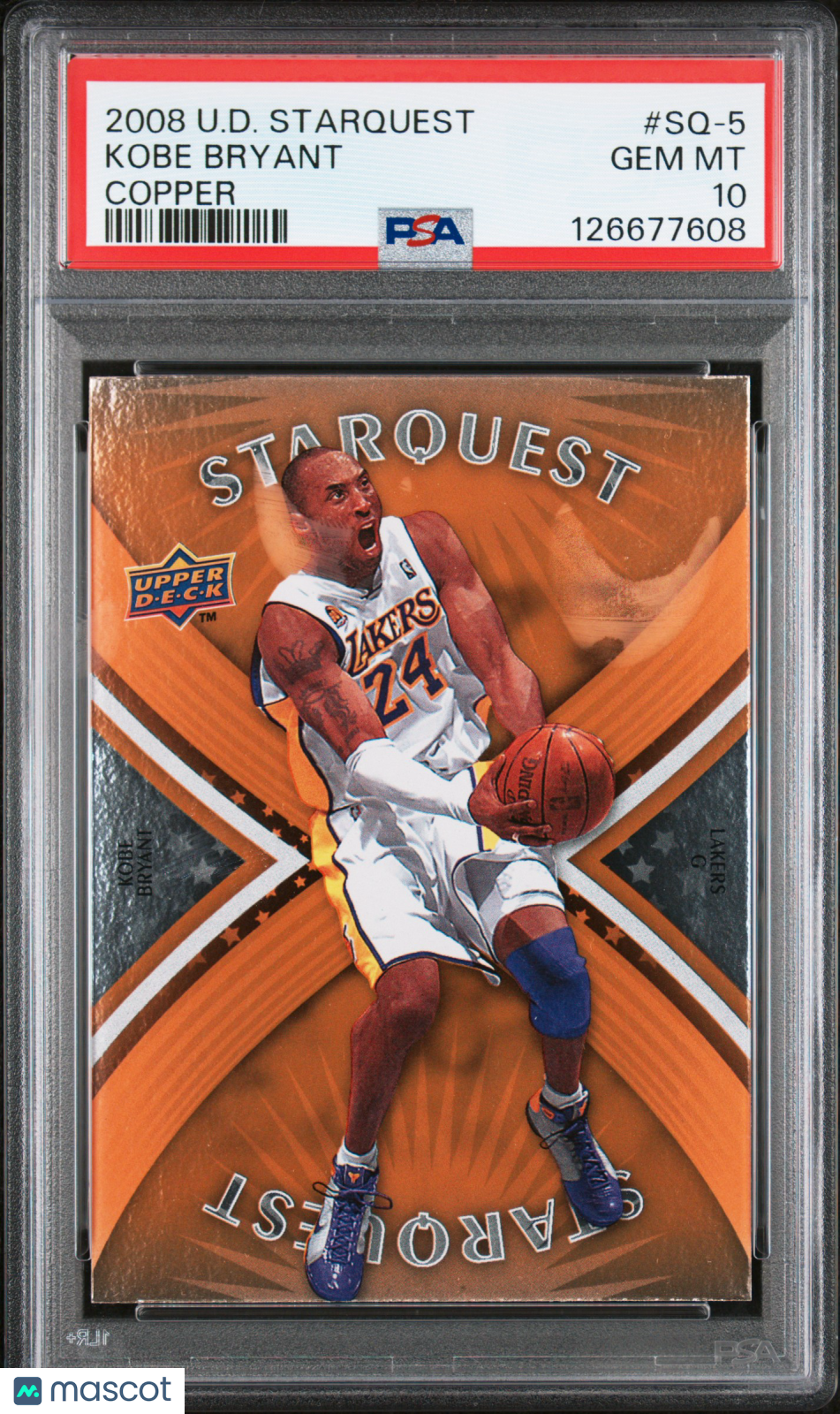 Kobe Bryant 2008 Upper Deck Starquest #SQ-5 Copper PSA 10