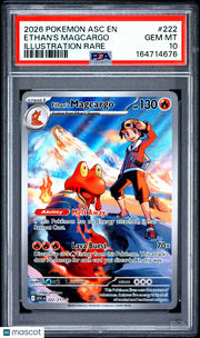 2026 Pokemon Asc EN-Ascended Heroes Ethan's Magcargo Illustration Rare PSA 10 #222