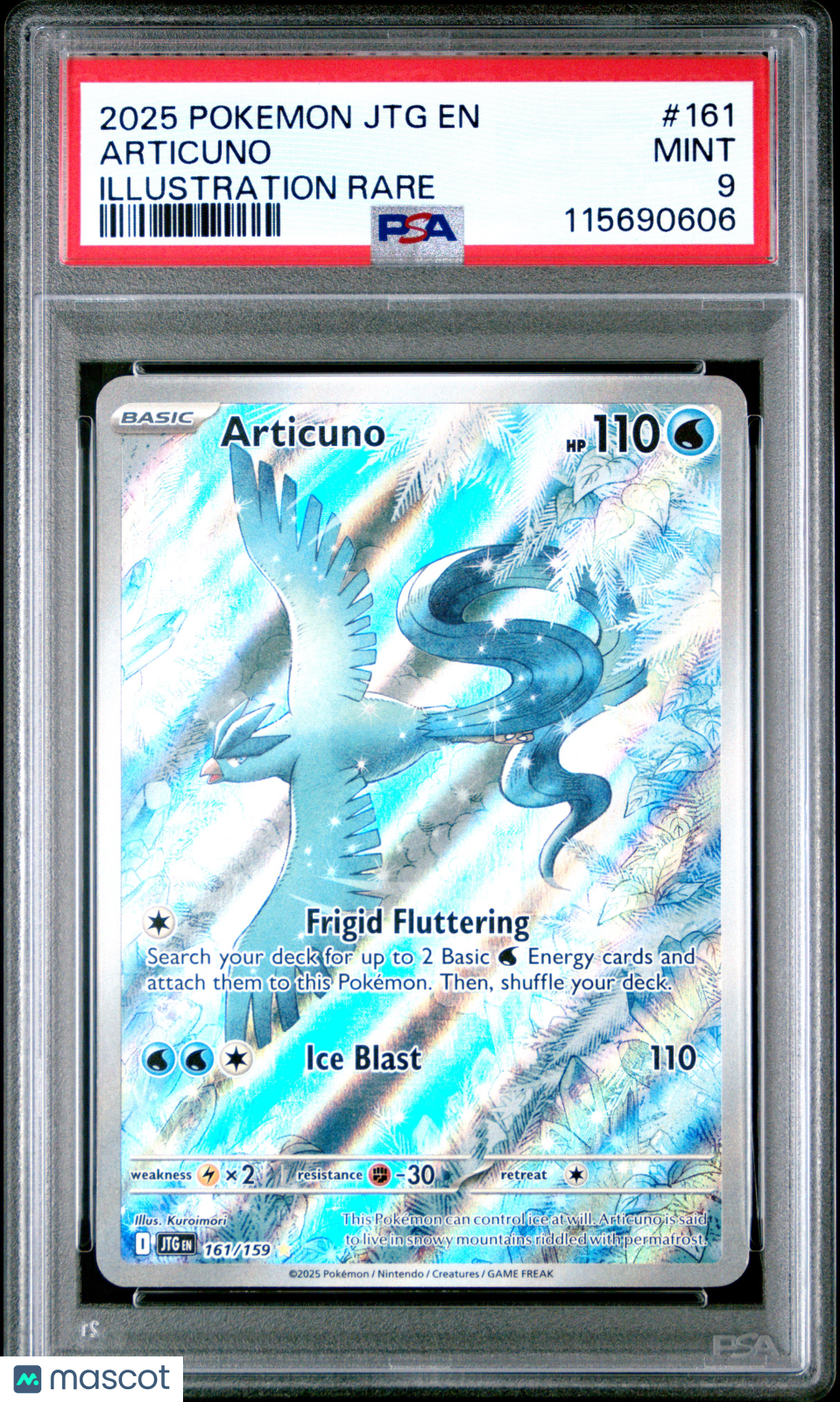 2025 Pokemon JTG EN-Journey Together Articuno Illustration Rare PSA 9 #161