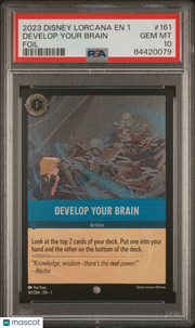 2023 Disney Lorcana EN 1-The First Chapter Develop Your Brain Foil PSA 10 #161