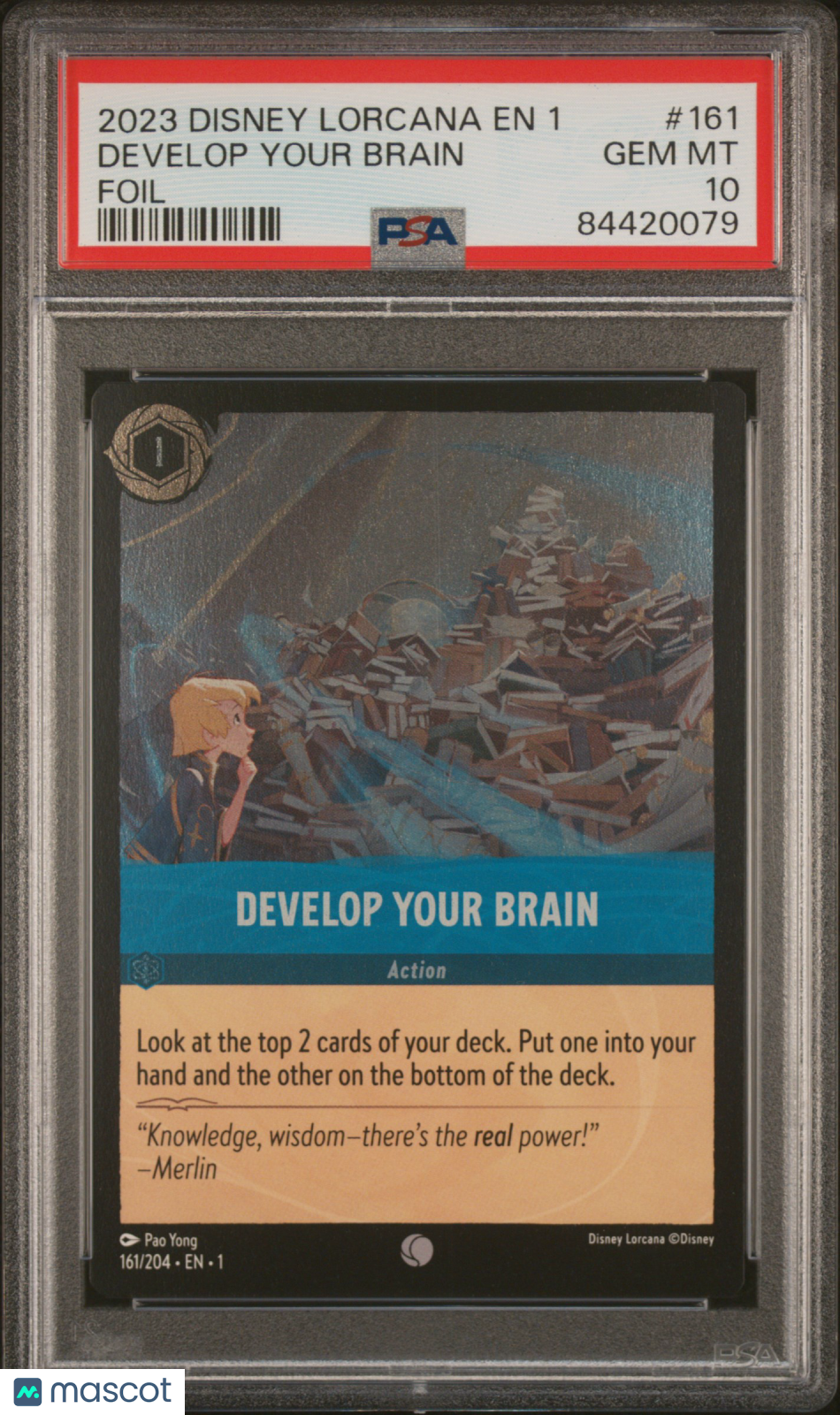 2023 Disney Lorcana EN 1-The First Chapter Develop Your Brain Foil PSA 10 #161