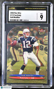 Tom Brady 2003 Fleer Ultra #114 Gold Medallion CGC 9