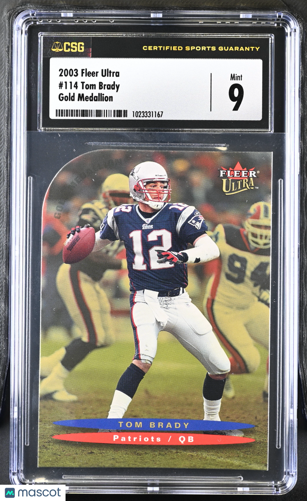 Tom Brady 2003 Fleer Ultra #114 Gold Medallion CGC 9