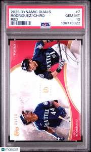 Rodriguez Ichiro 2023 Topps Dynamic Duals #7 Red PSA 10