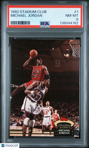 Michael Jordan 1992 Stadium Club #1 PSA 8