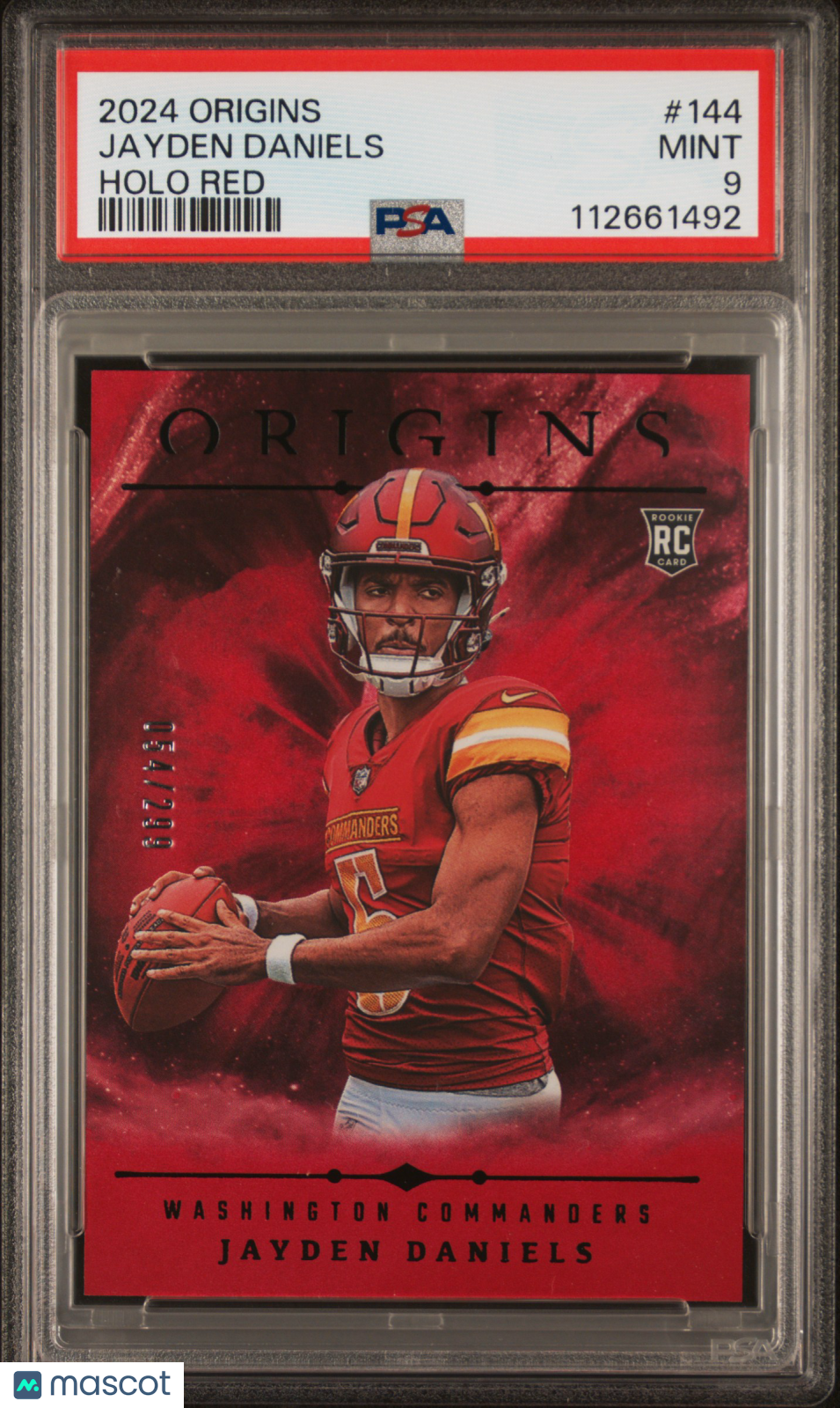 Jayden Daniels 2024 Panini Origins #144 Holo Red /200 PSA 9