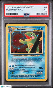 2001 Pokemon Neo Discovery Politoed Holo PSA 5 #8