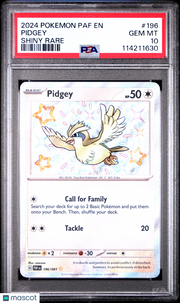 2024 Pokemon Paf EN-Paldean Fates Pidgey Shiny Rare PSA 10 #196