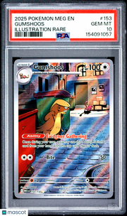 2025 Pokemon Meg EN-Mega Evolution Gumshoos Illustration Rare PSA 10 #153