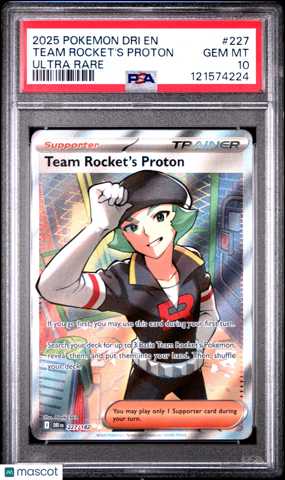 2025 Pokemon Dri EN-Destined Rivals Team Rocket's Proton Ultra Rare PSA 10 #227