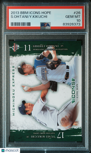 S. Ohtani Y. Kikuchi 2013 BBM Icons Hope #26 PSA 10