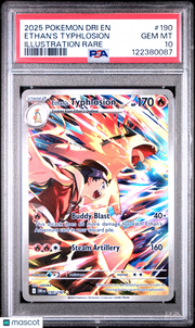 2025 Pokemon Destined Rivals Ethan's Typhlosion Illustration Rare PSA 10 #190
