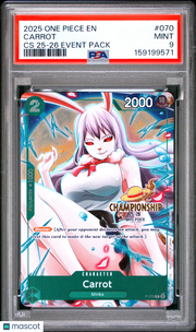 2025 One Piece Championship 2025-26 Event Pack Carrot PSA 9 #070