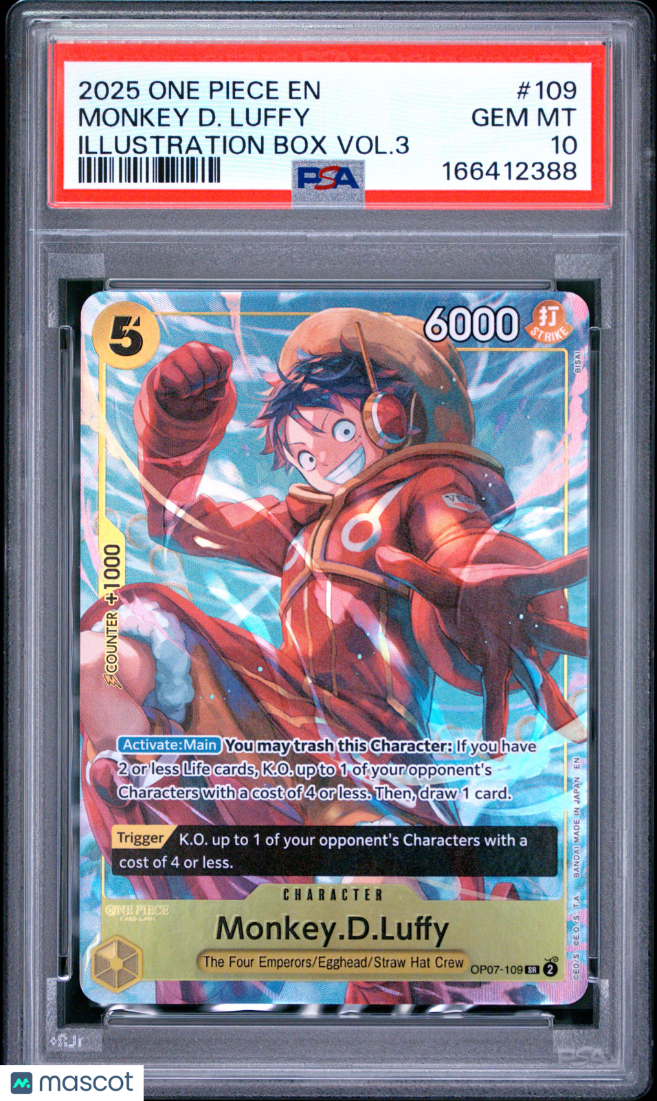 2025 One Piece Promos Monkey D. Luffy Illustration Box Vol.3 PSA 10 #109