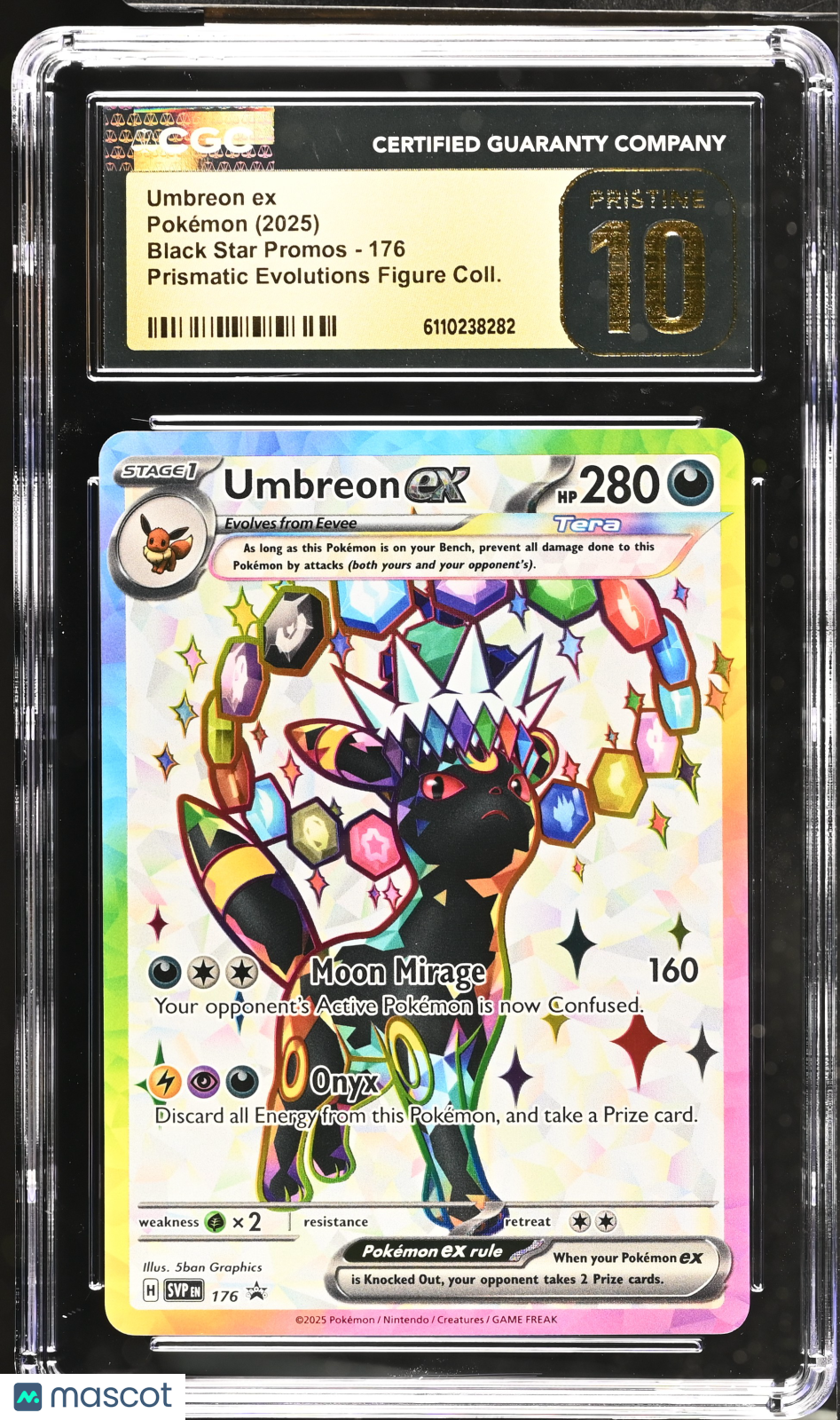 2025 Pokemon Black Star Promos Umbreon ex Prismatic Evolutions Figure Coll. CGC 10 #176