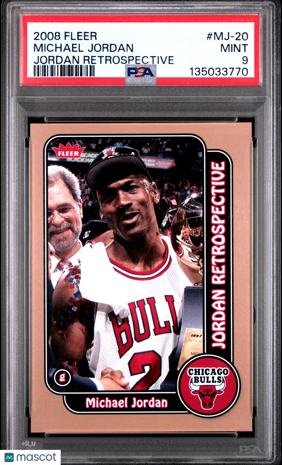 Michael Jordan 2008 Fleer Jordan Retrospective #MJ-20 PSA 9