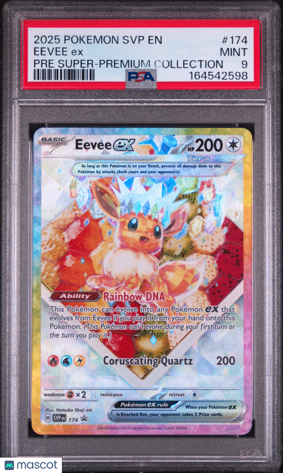 2025 Pokemon SVP EN-SV Black Star Promo Eevee EX Pre Super-Premium Collection PSA 9 #174
