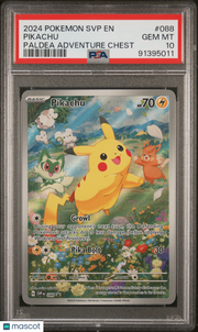 2024 Pokemon SVP SV Black Star Promo Pikachu Paldea Adventure Chest PSA 10 #088