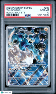 2025 Pokemon SVP EN-SV Black Star Promo Thundurus Black Bolt Etb PSA 10 #209