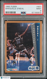 Shaquille O'Neal 1992 Fleer #401 PSA 9